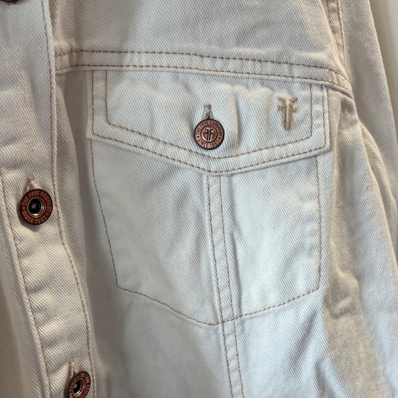 Frye cream Button-Front Dress long sleeve sz XL NWOT - Picture 4 of 9